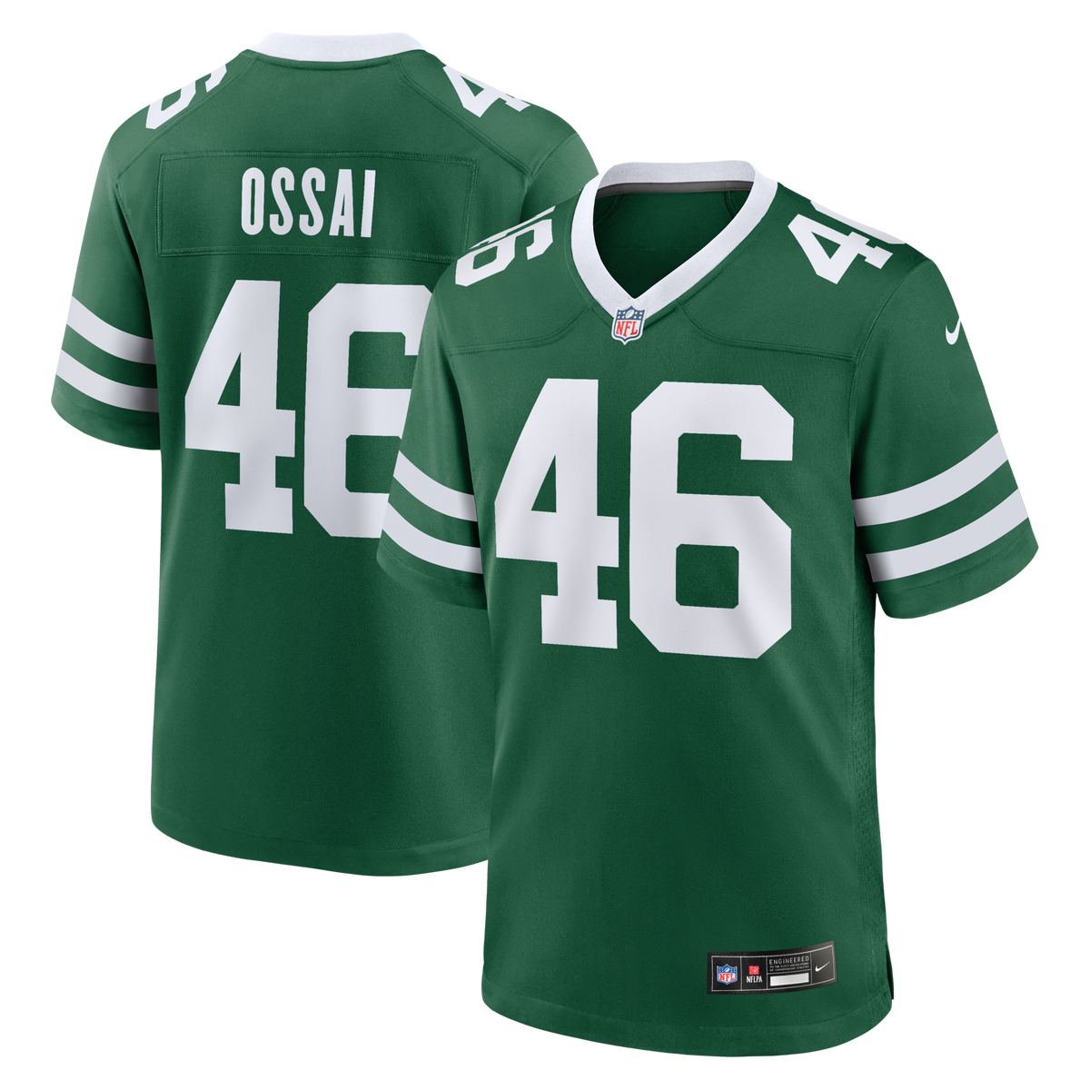 New York Jets Joseph Ossai Legacy Green Team Game Jersey