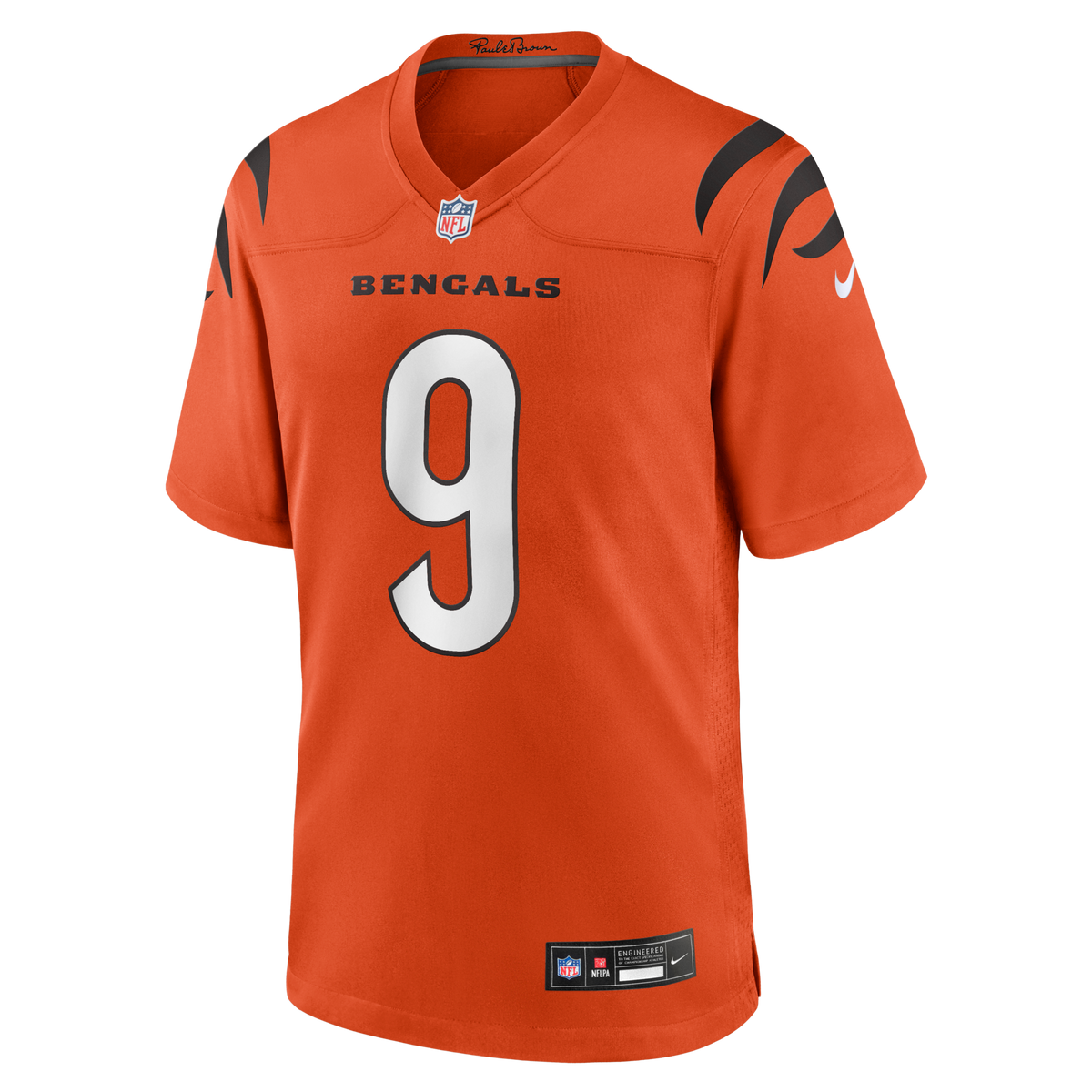 Cincinnati Bengals Joe Burrow Orange Alternate Game Jersey