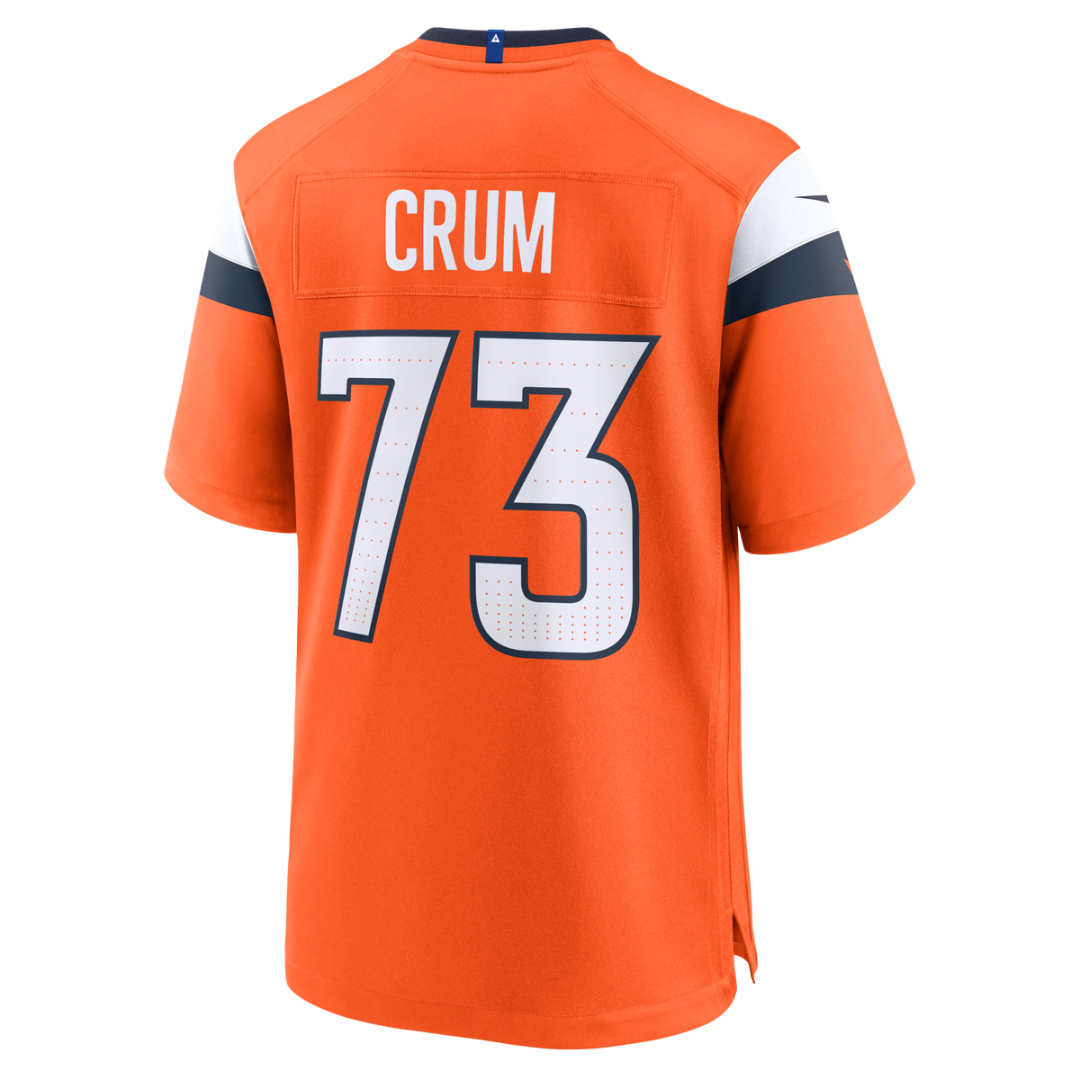 Denver Broncos Frank Crum Orange Team Game Jersey