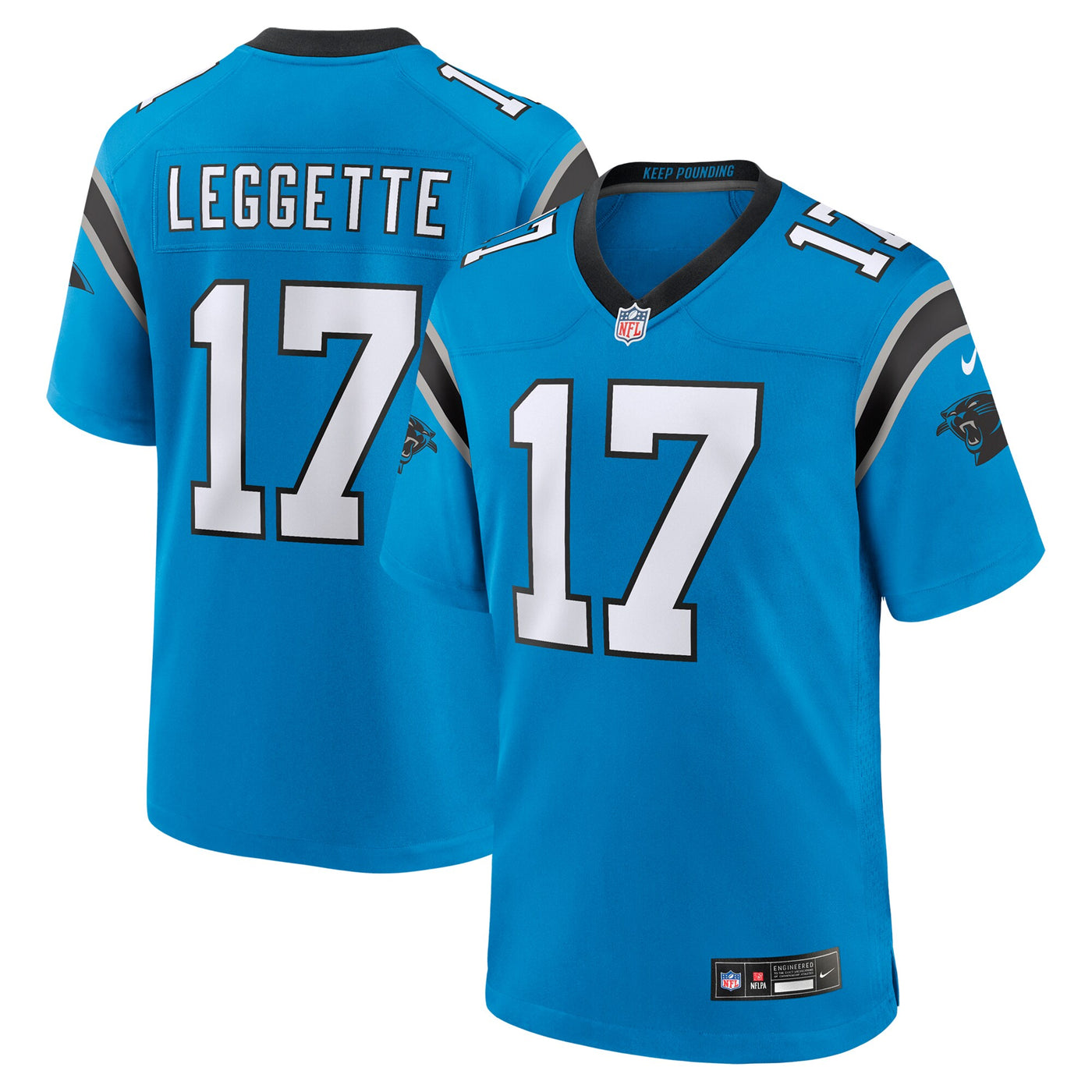 Carolina Panthers Xavier Legette Nike Blue Alternate Game Jersey