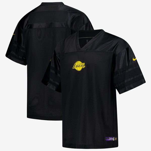 Los Angeles Lakers Nike Courtside Football Jersey - Black -