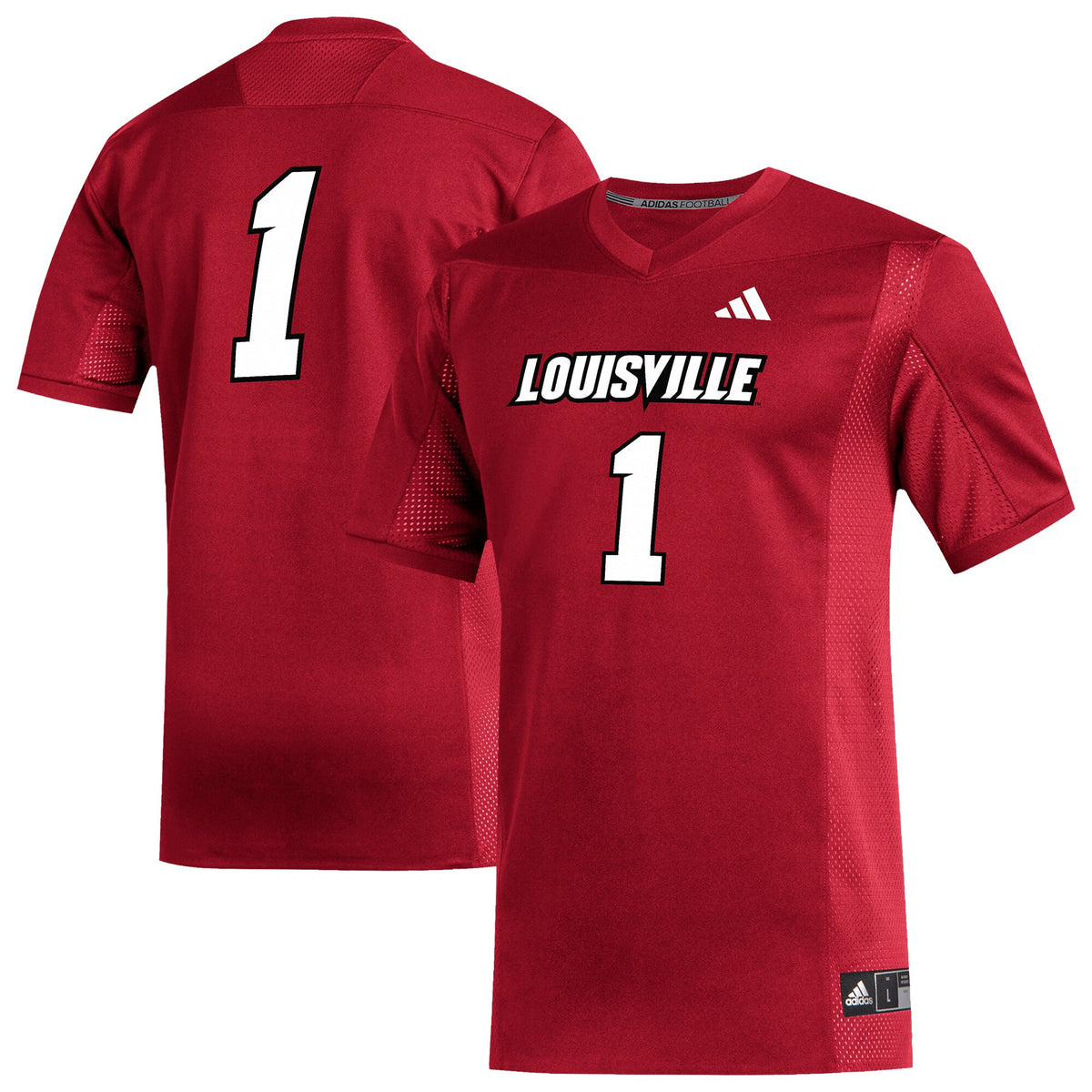 #1 Louisville Cardinals Replica Football Jersey - Red