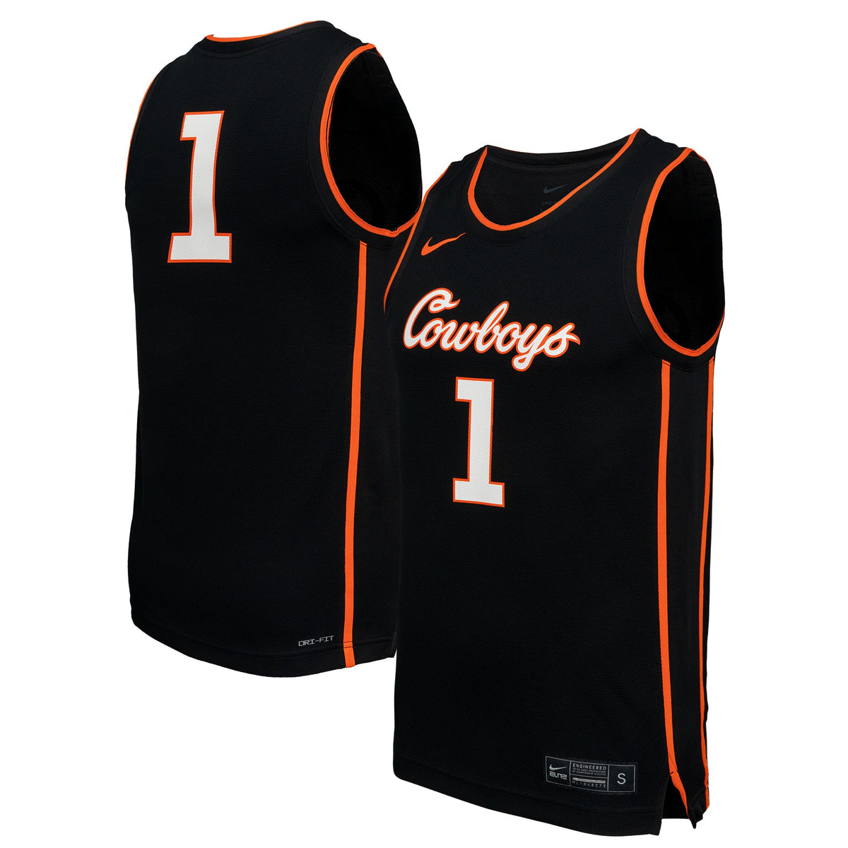 #1 Oklahoma State Cowboys Replica Basketball Jersey - Black