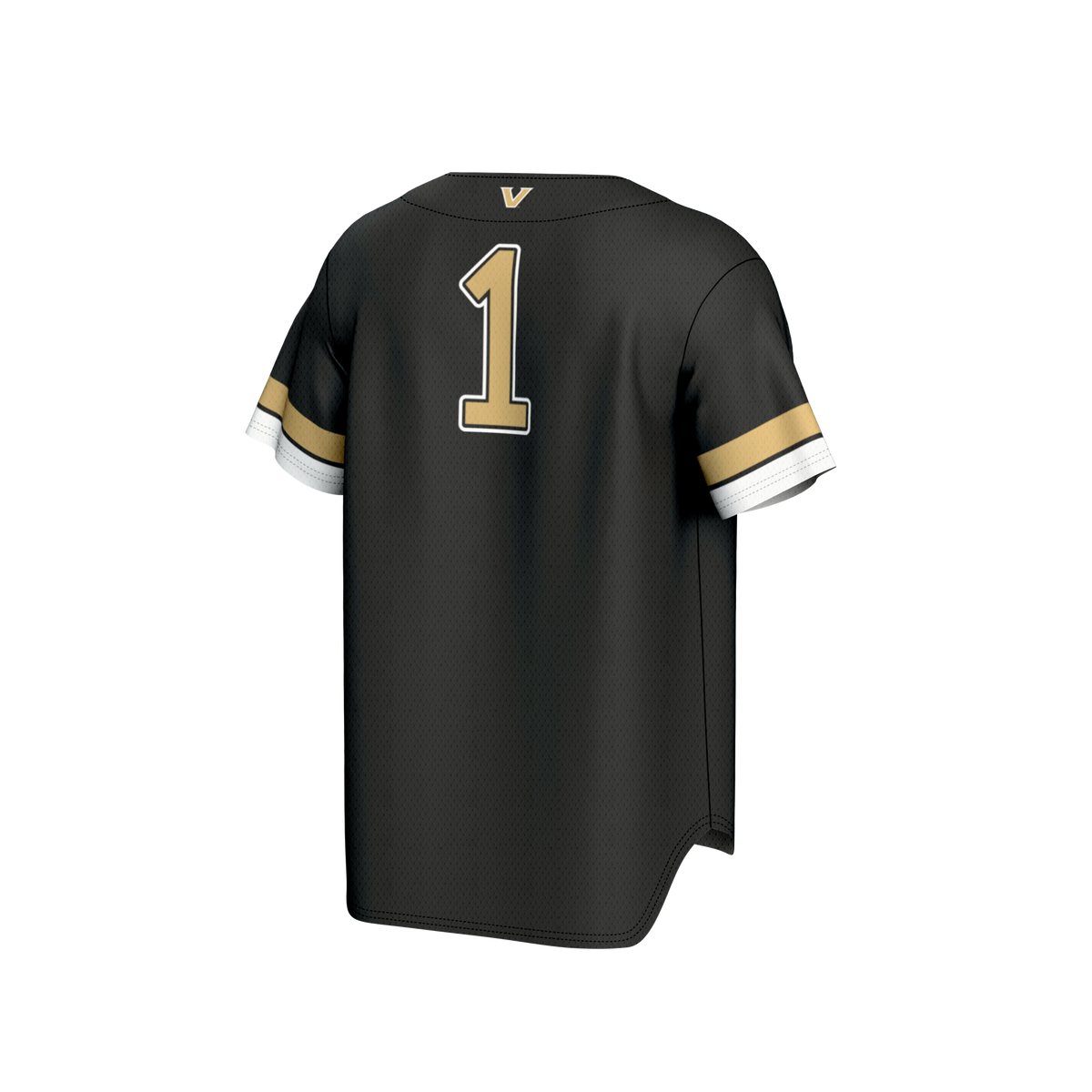 #1 Vanderbilt Commodores GameDay Greats Lightweight Collegiate Baseball Fashion Jersey - Black