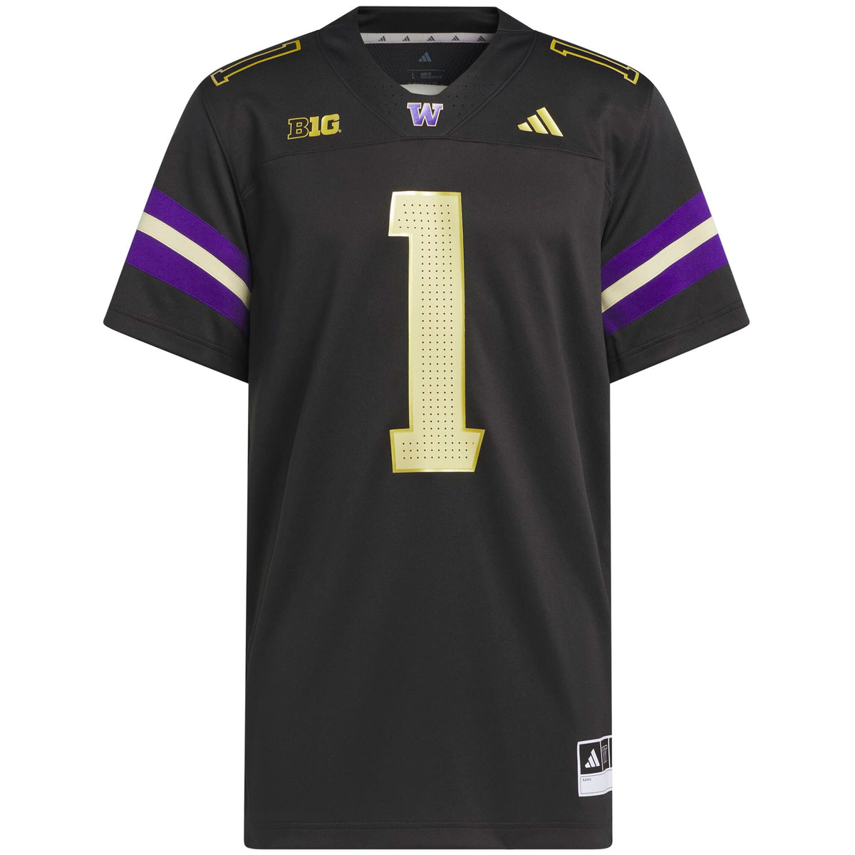 #1 Washington Huskies Premier Strategy Jersey - Black
