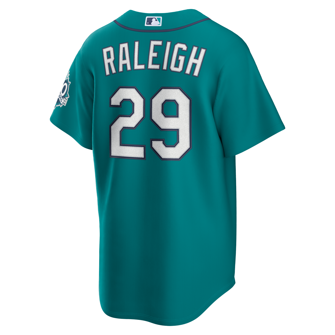 Seattle Mariners Cal Raleigh Nike Teal Alternate 50th Season Patch Stadium Jersey