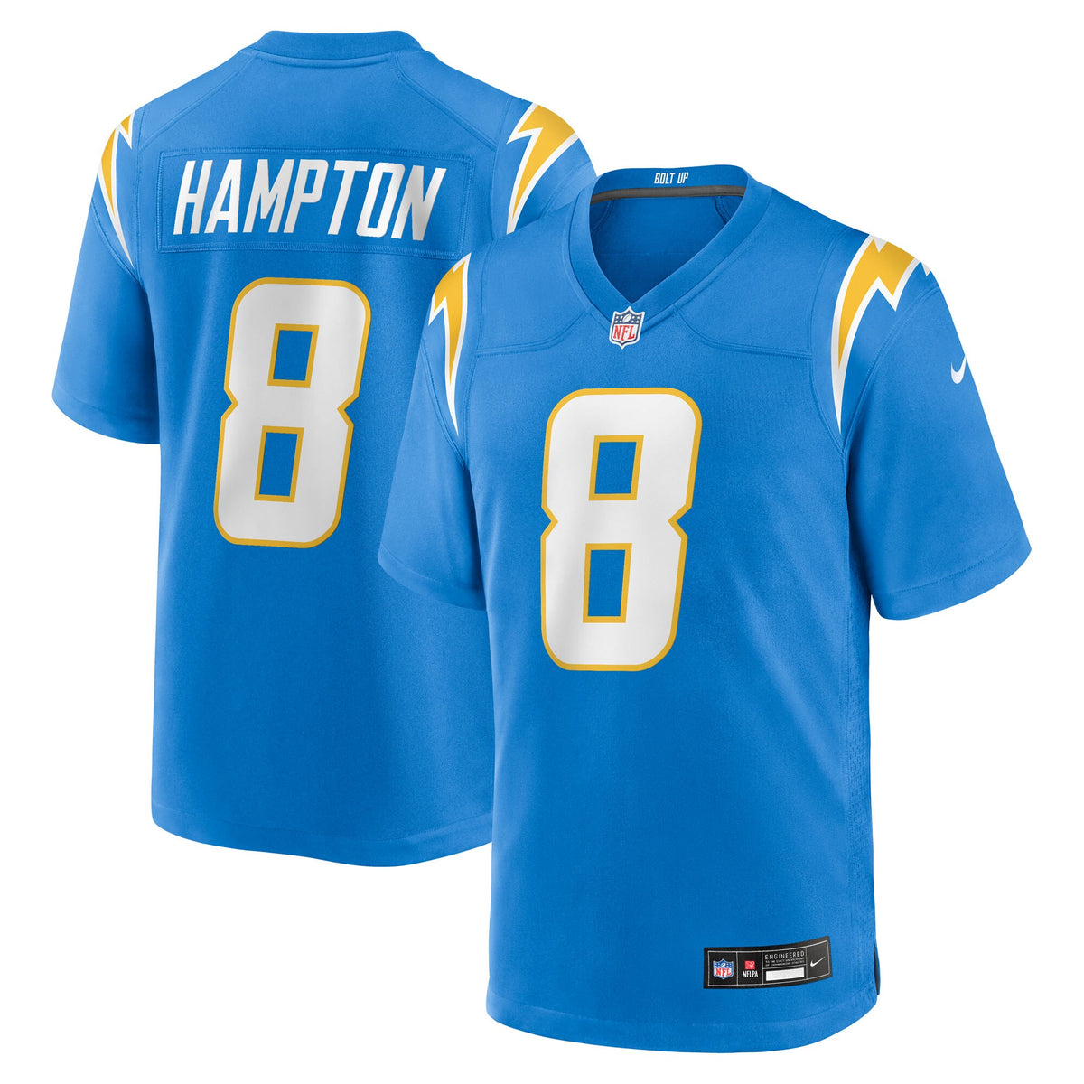 Los Angeles Chargers Omarion Hampton Powder Blue Game Player Jersey