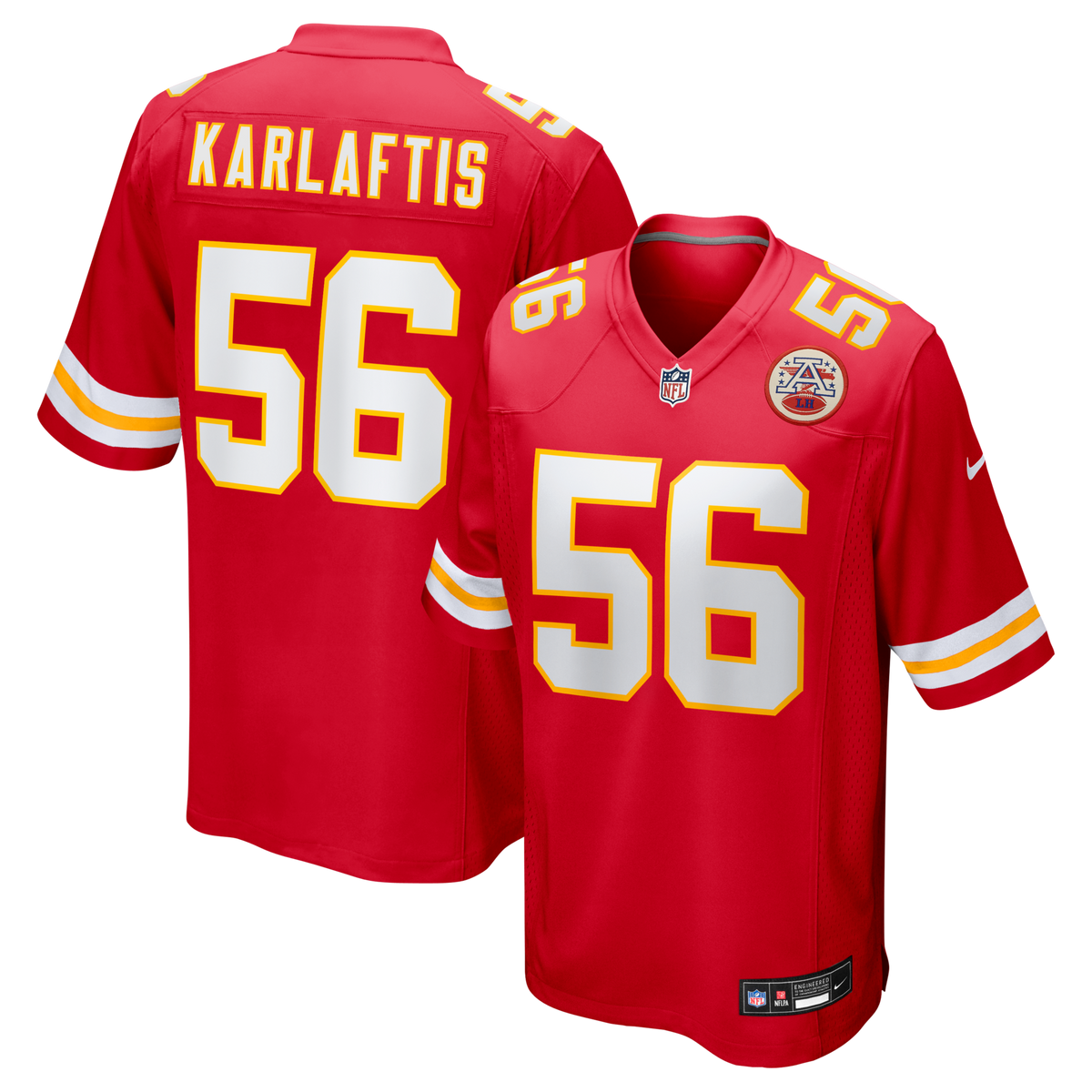 Kansas City Chiefs George Karlaftis Red Player Game Jersey