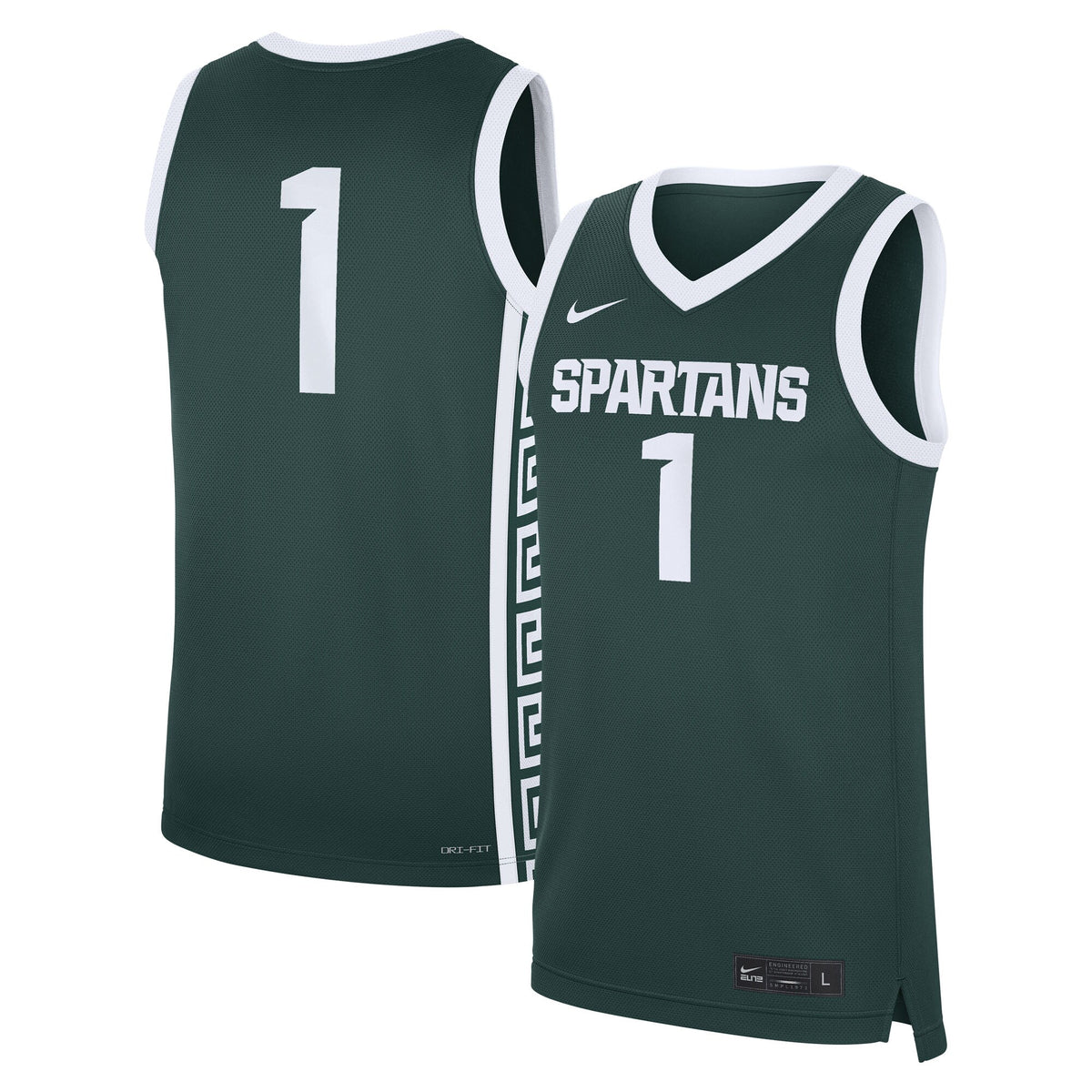 #1 Michigan State Spartans Road Replica Jersey - Green