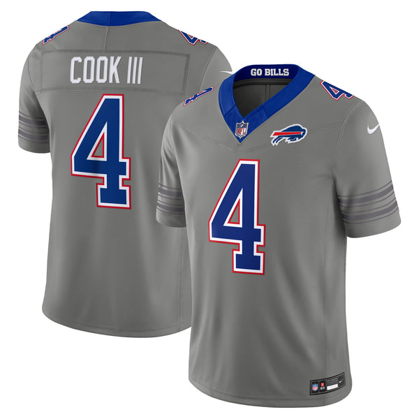 Buffalo Bills James Cook III Nike Gray Nickel City Vapor F.U.S.E. Stitched Limited Jersey