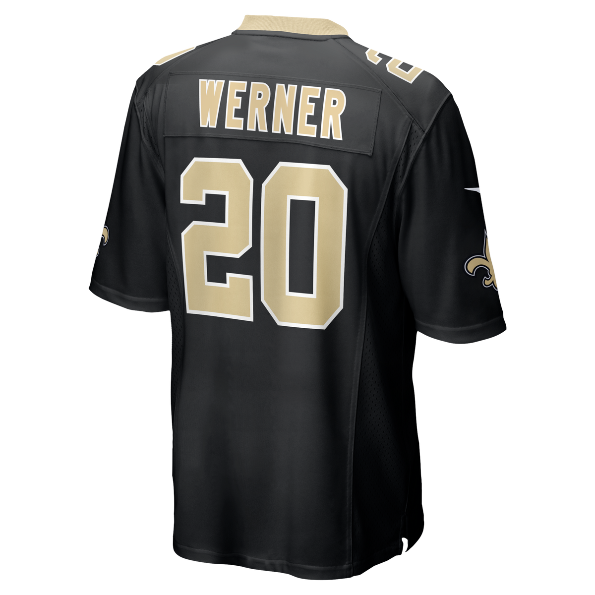 New Orleans Saints Pete Werner Black Game Jersey