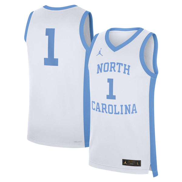 Jordan Brand #1 White North Carolina Tar Heels Alternate Replica Jersey