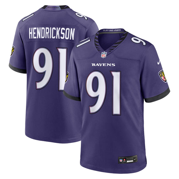 Baltimore Ravens Trey Hendrickson Nike Purple Team Game Jersey