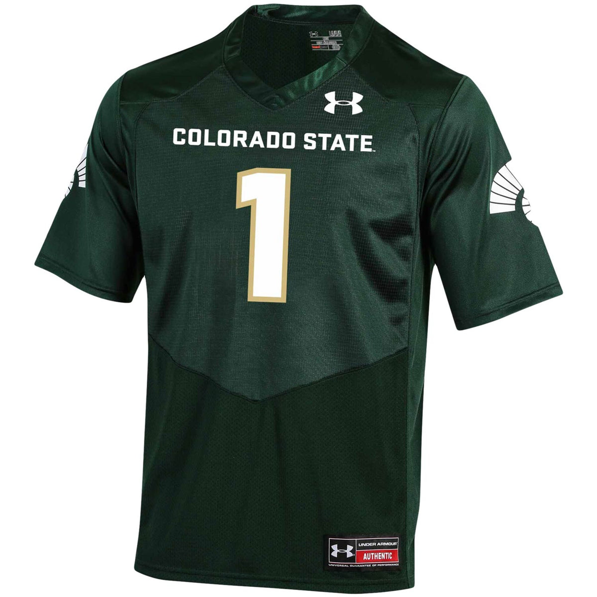 #1 Colorado State Rams Under Armour Replica Football Jersey - Green