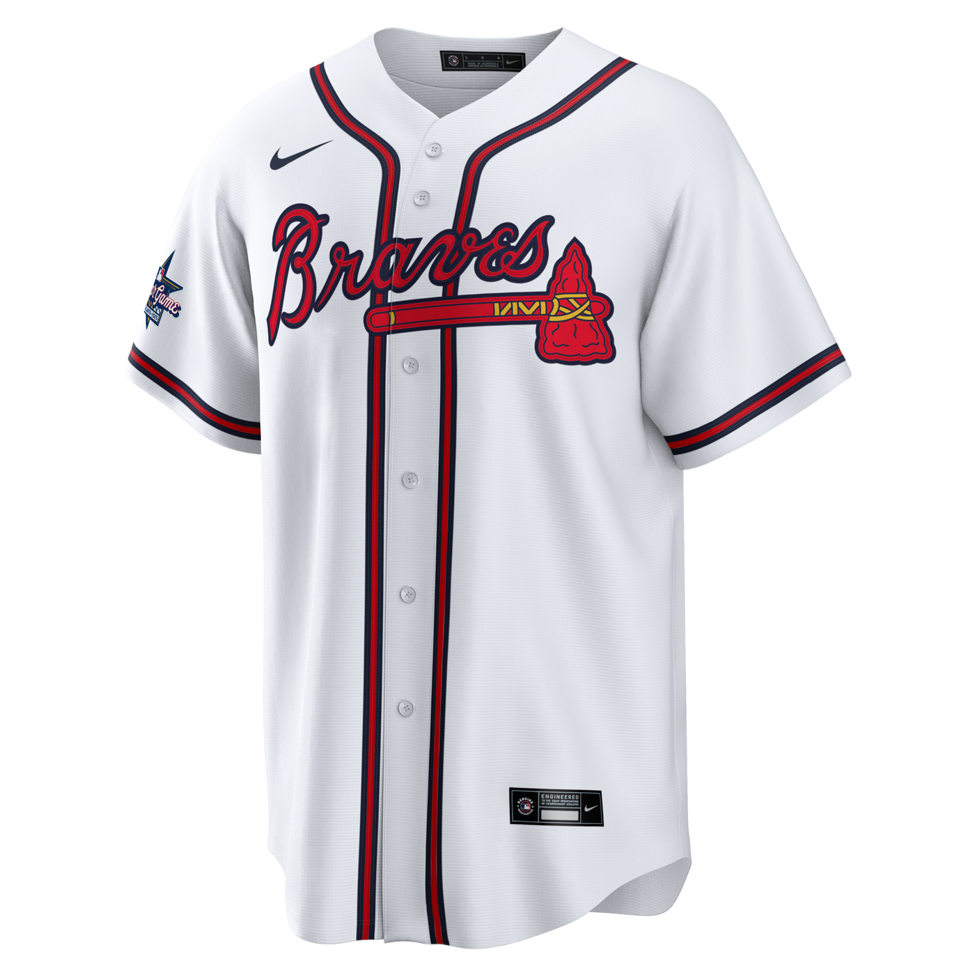 Atlanta Braves Deion Sanders Nike White Home Retired Player Replica Jersey