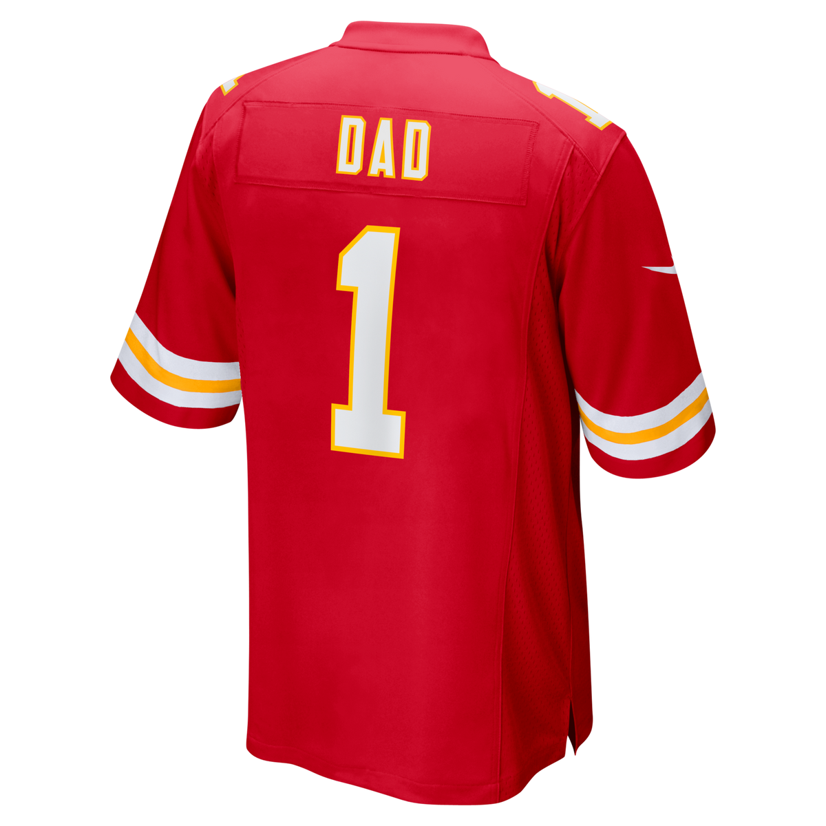 Kansas City Chiefs Number 1 Dad Red Game Jersey