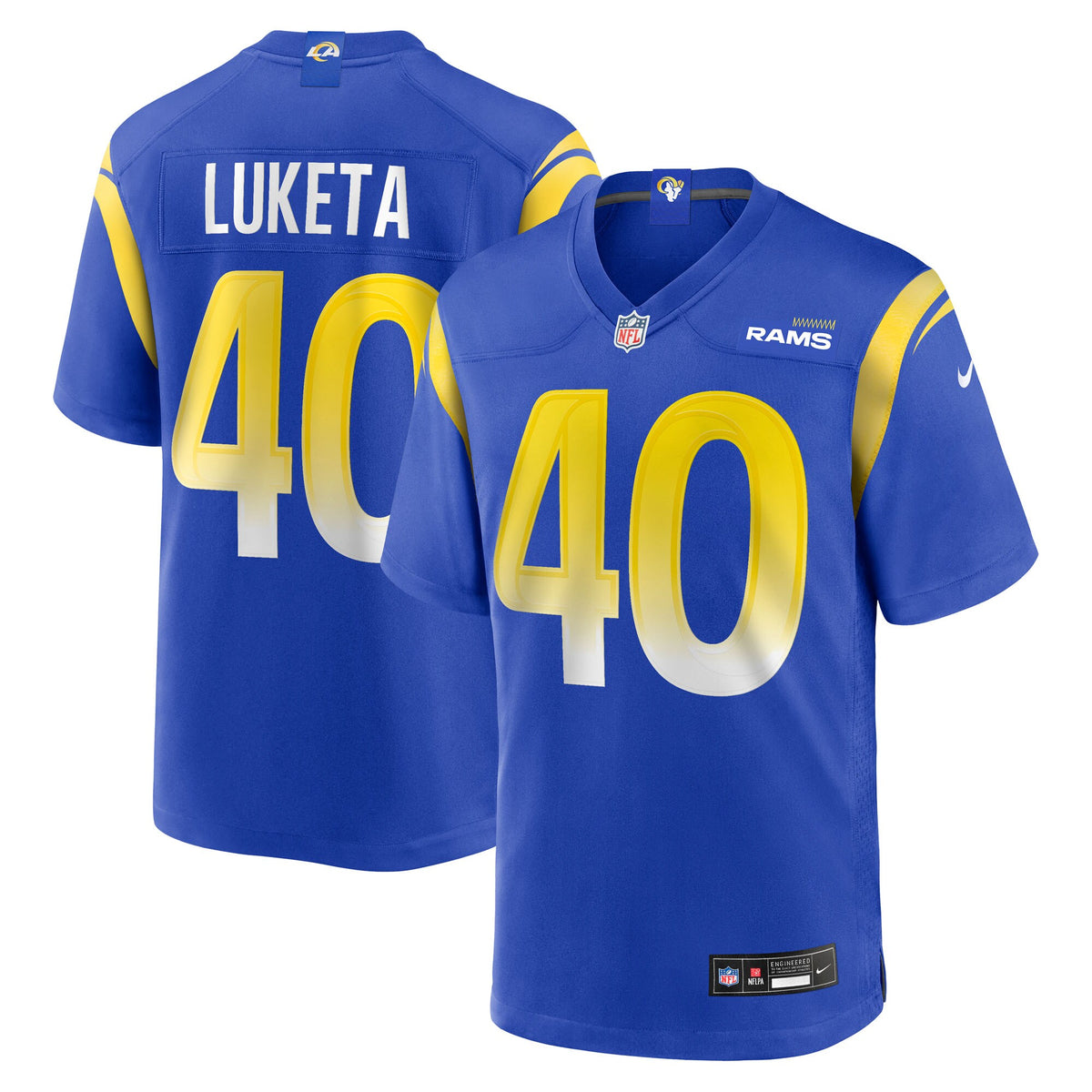 Los Angeles Rams Jesse Luketa Royal Team Game Jersey
