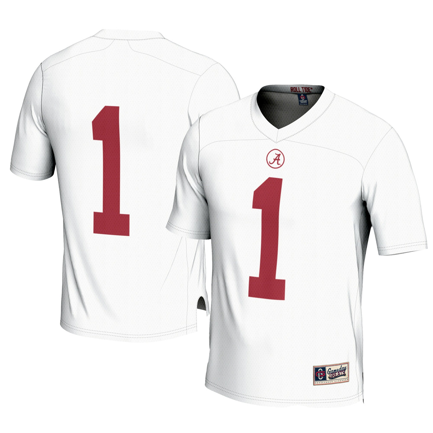 GameDay Greats #1 White Alabama Crimson Tide Football Jersey
