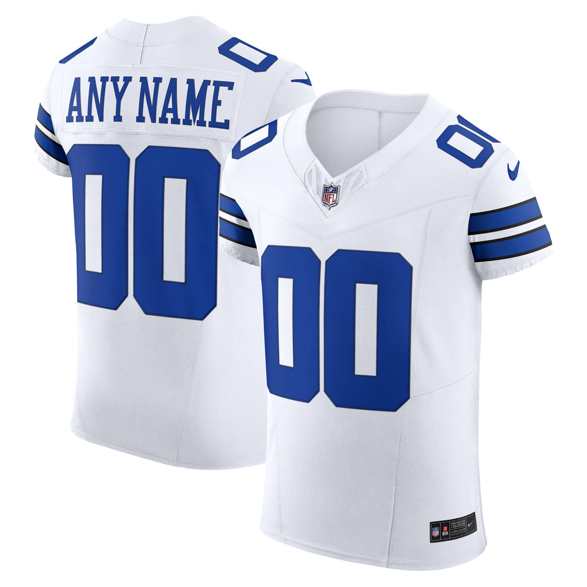 Dallas Cowboys White Vapor F.U.S.E. Elite Custom Jersey