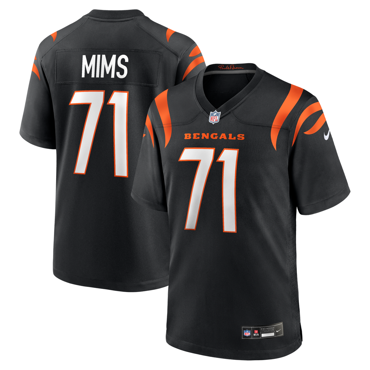 Cincinnati Bengals Amarius Mims Black Player Game Jersey