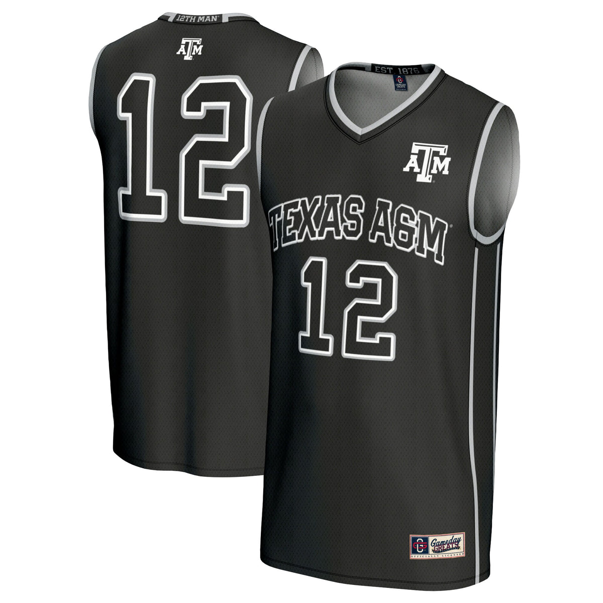 #12 Texas A&M Aggies GameDay Greats Basketball Lightweight Fashion Jersey - Black