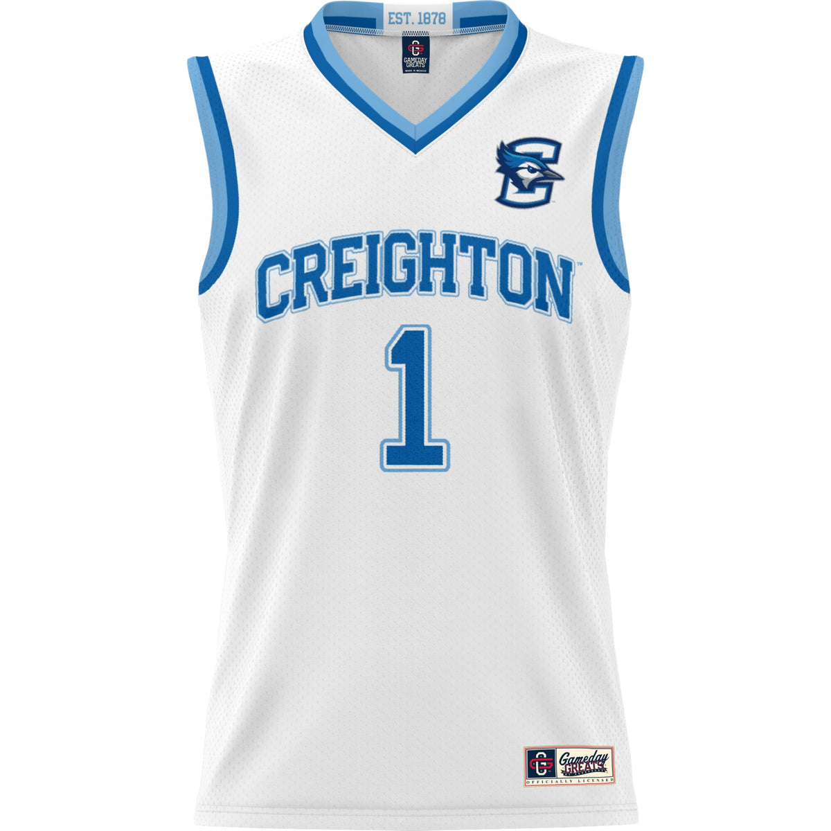 #1 Creighton Bluejays GameDay Greats Lightweight Basketball Jersey - White