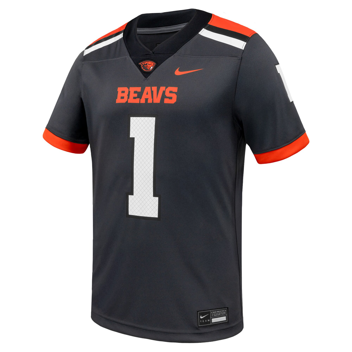 #1 Oregon State Beavers Game Football Jersey - Anthracite