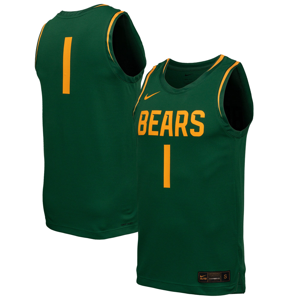 Baylor Bears Replica Basketball Jersey - Green