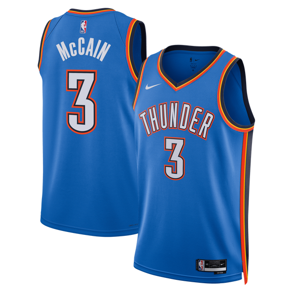 Oklahoma City Thunder Nike Icon Edition Swingman Jersey - Blue - Jared McCain