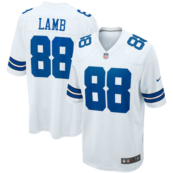 Dallas Cowboys CeeDee Lamb Nike White Game Team Jersey