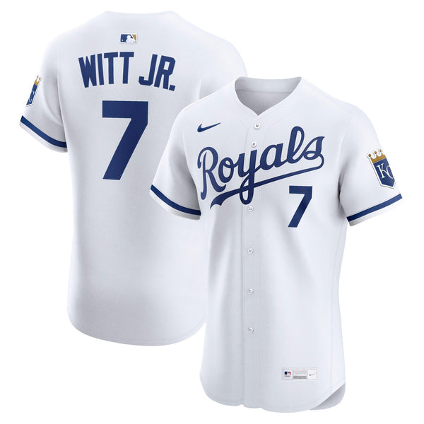 Kansas City Royals Bobby Witt Jr. White Home Elite Player Jersey
