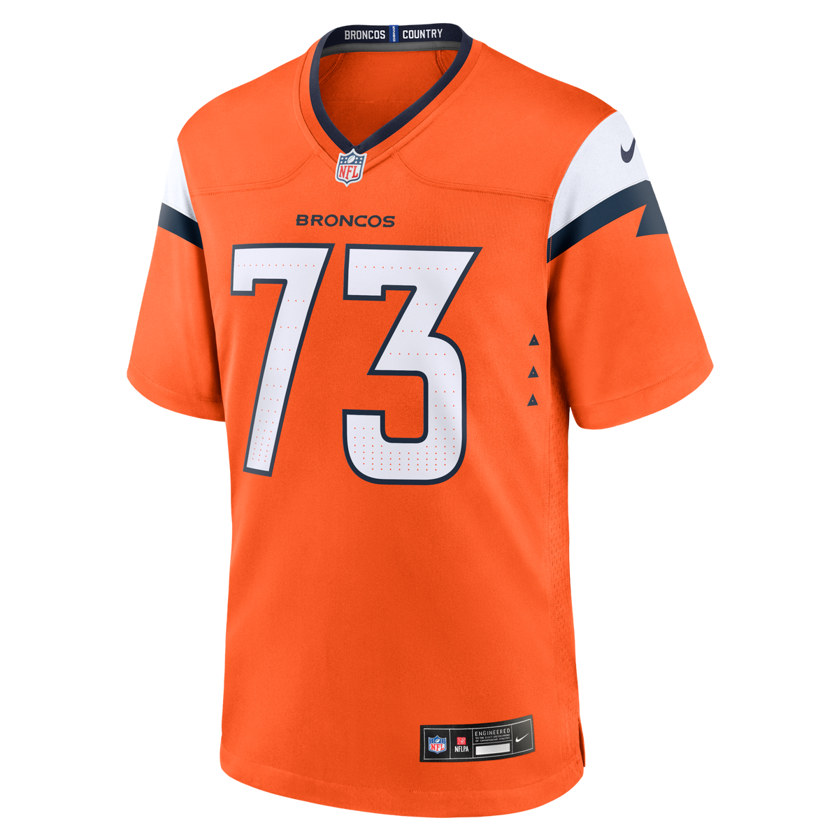 Denver Broncos Frank Crum Nike Orange Team Game Jersey