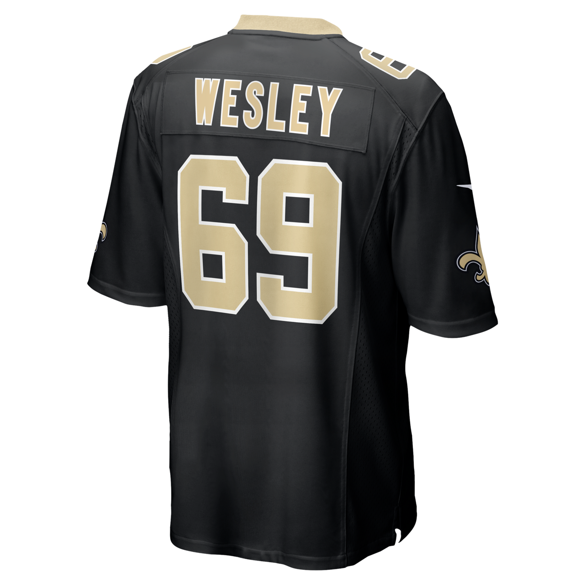 New Orleans Saints Barry Wesley Black Team Game Jersey