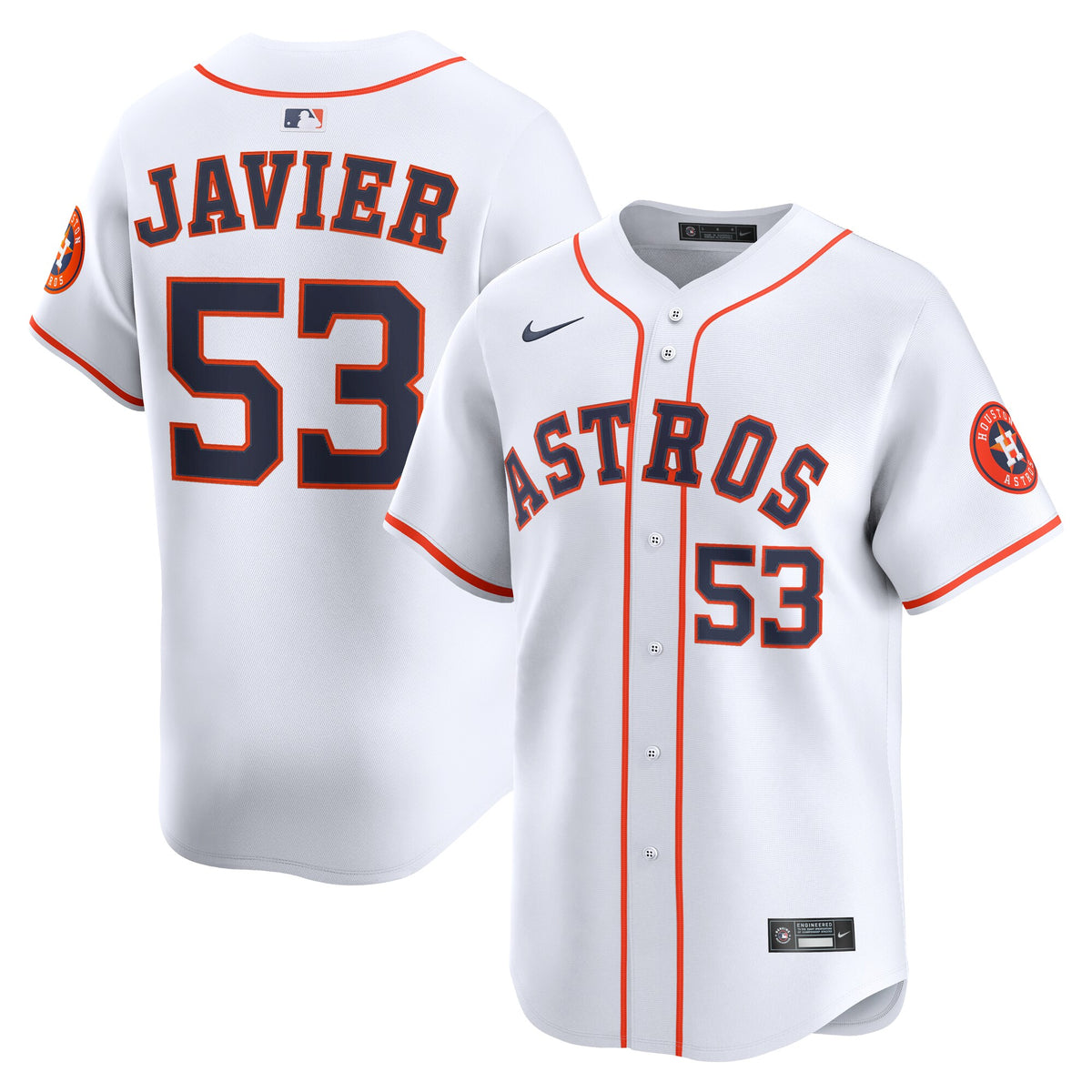 Houston Astros Cristian Javier White Home Limited Player Jersey