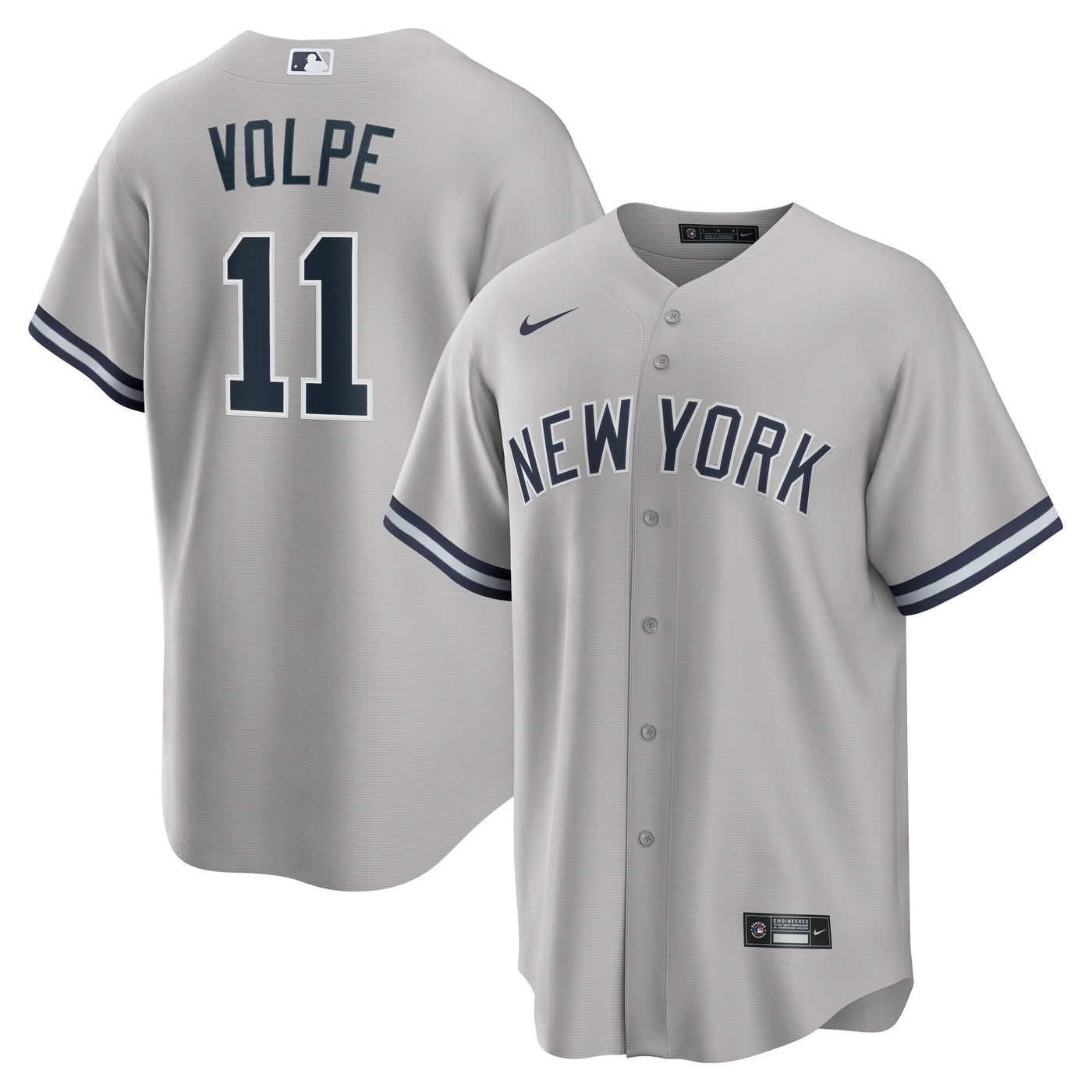 New York Yankees Anthony Volpe Nike Gray Road Replica Jersey
