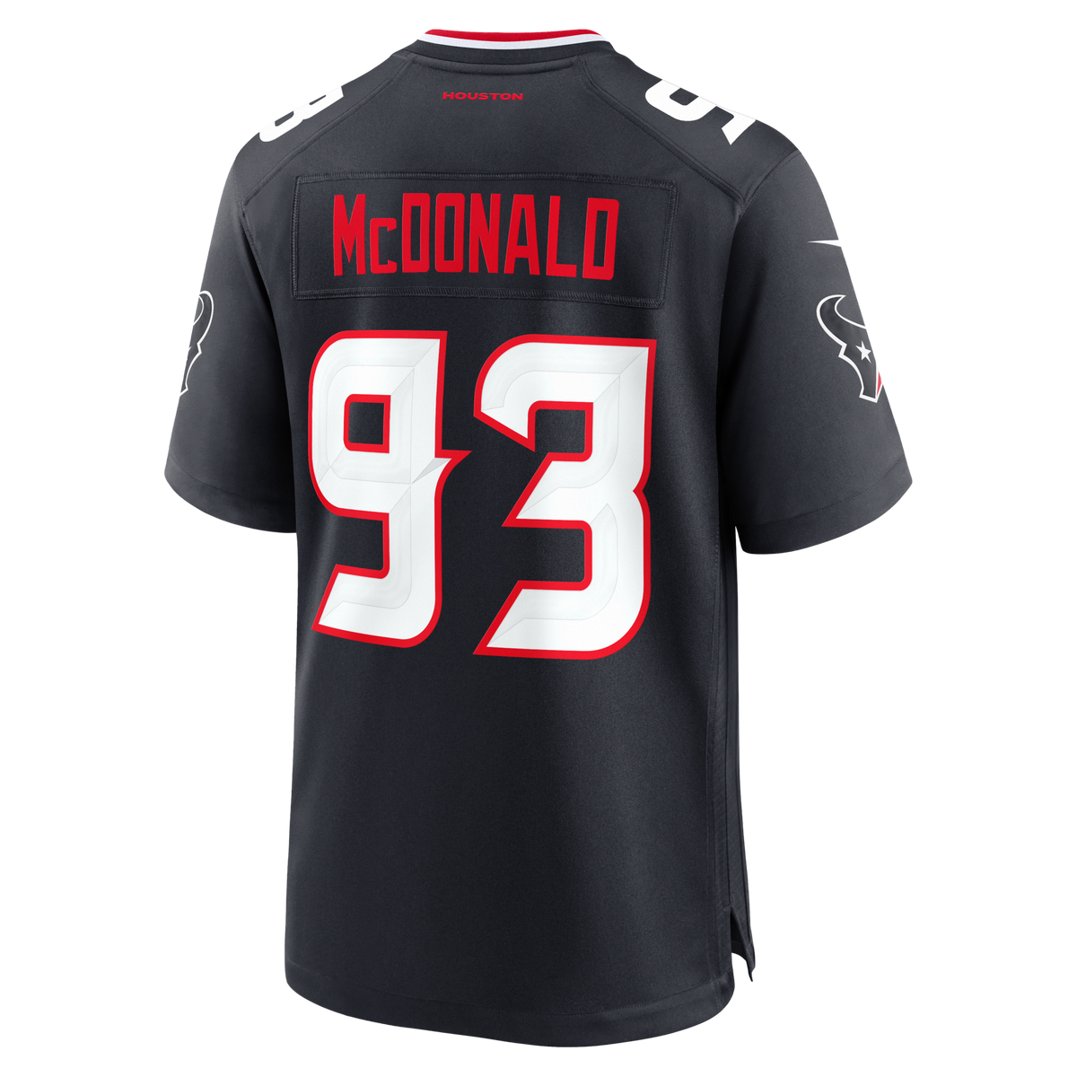Houston Texans Kayden McDonald Navy Team Game Jersey