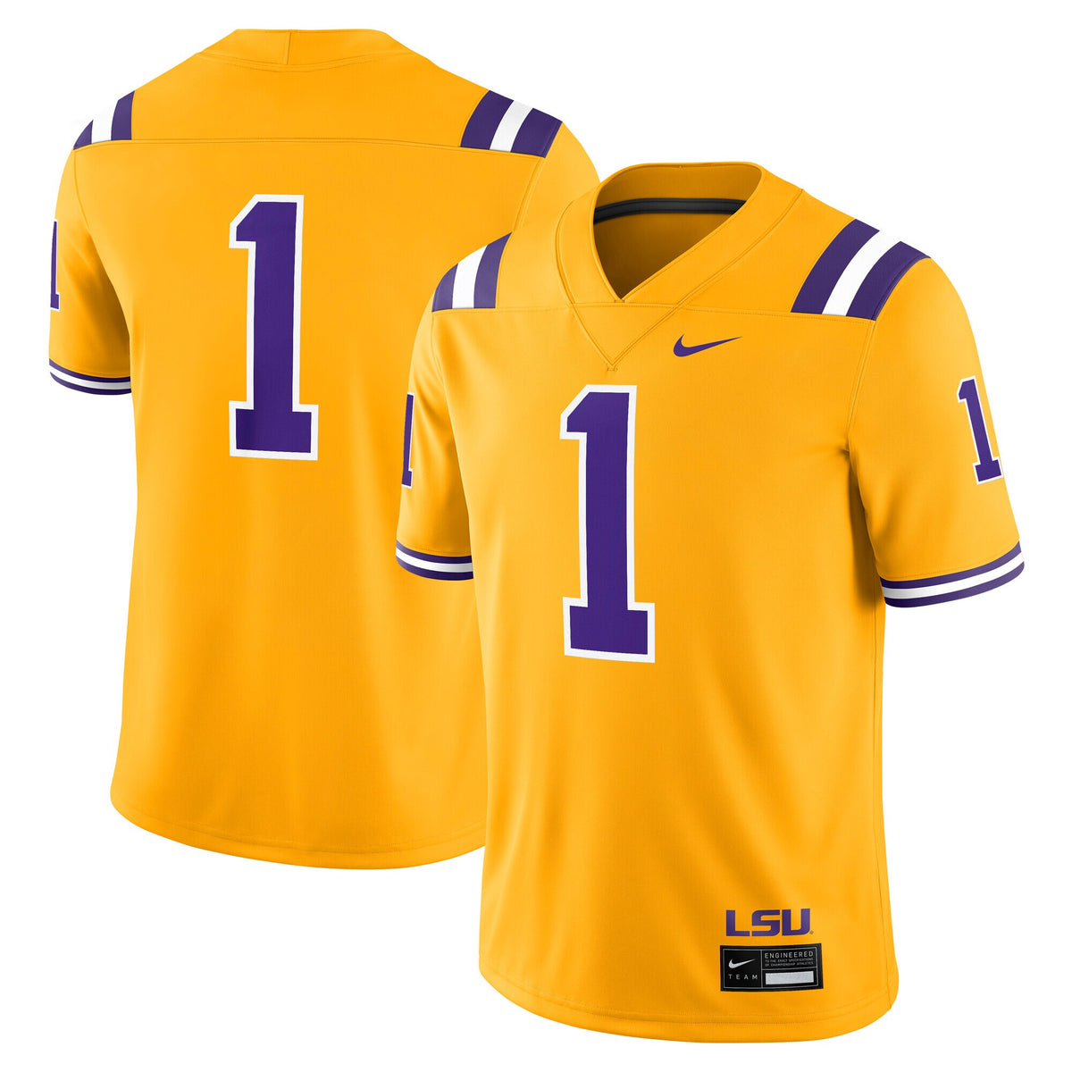 #1 LSU Tigers Alternate Game Jersey - Gold