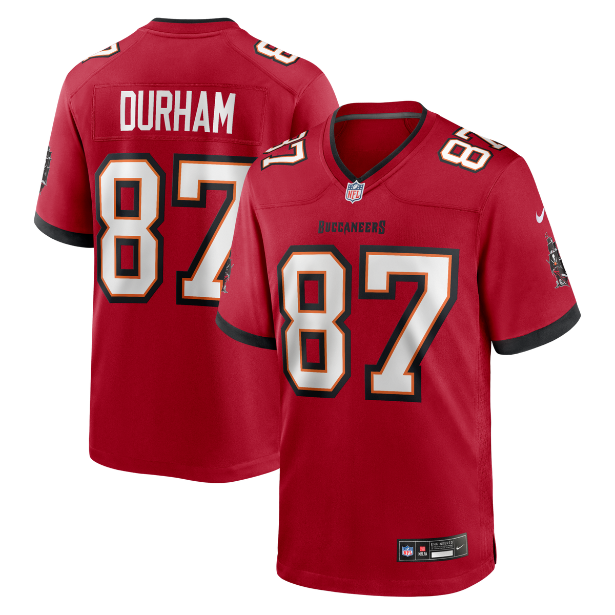 Tampa Bay Buccaneers Payne Durham Red Game Jersey