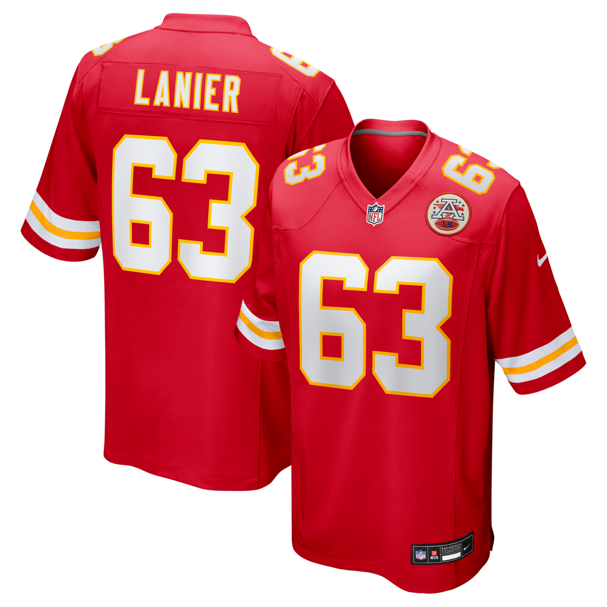 Kansas City Chiefs Willie Lanier Red Retired Player Jersey