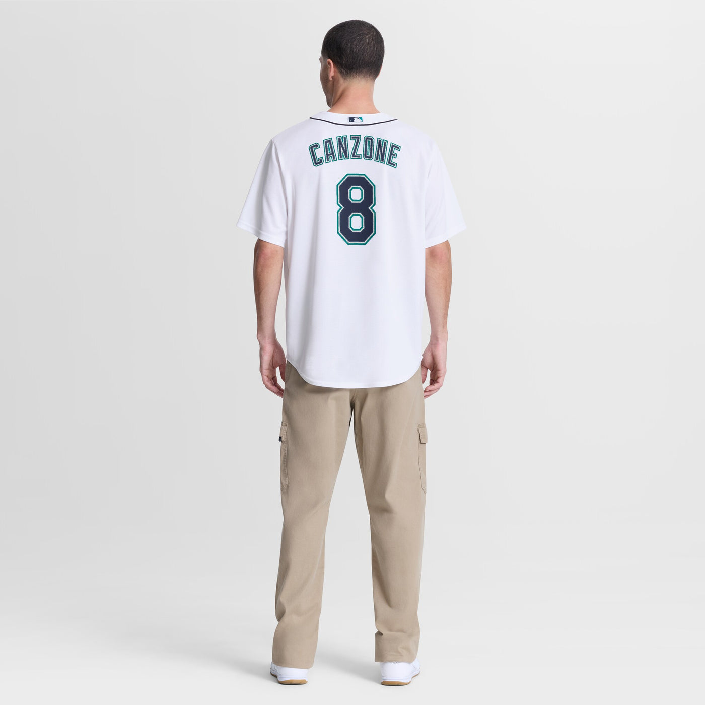 Seattle Mariners Dominic Canzone Nike White Home Replica Jersey