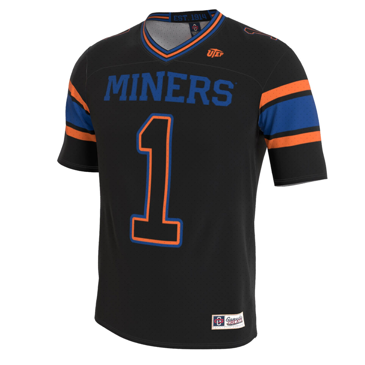 UTEP Miners GameDay Greats Lightweight Collegiate Football Blackout Fashion Jersey