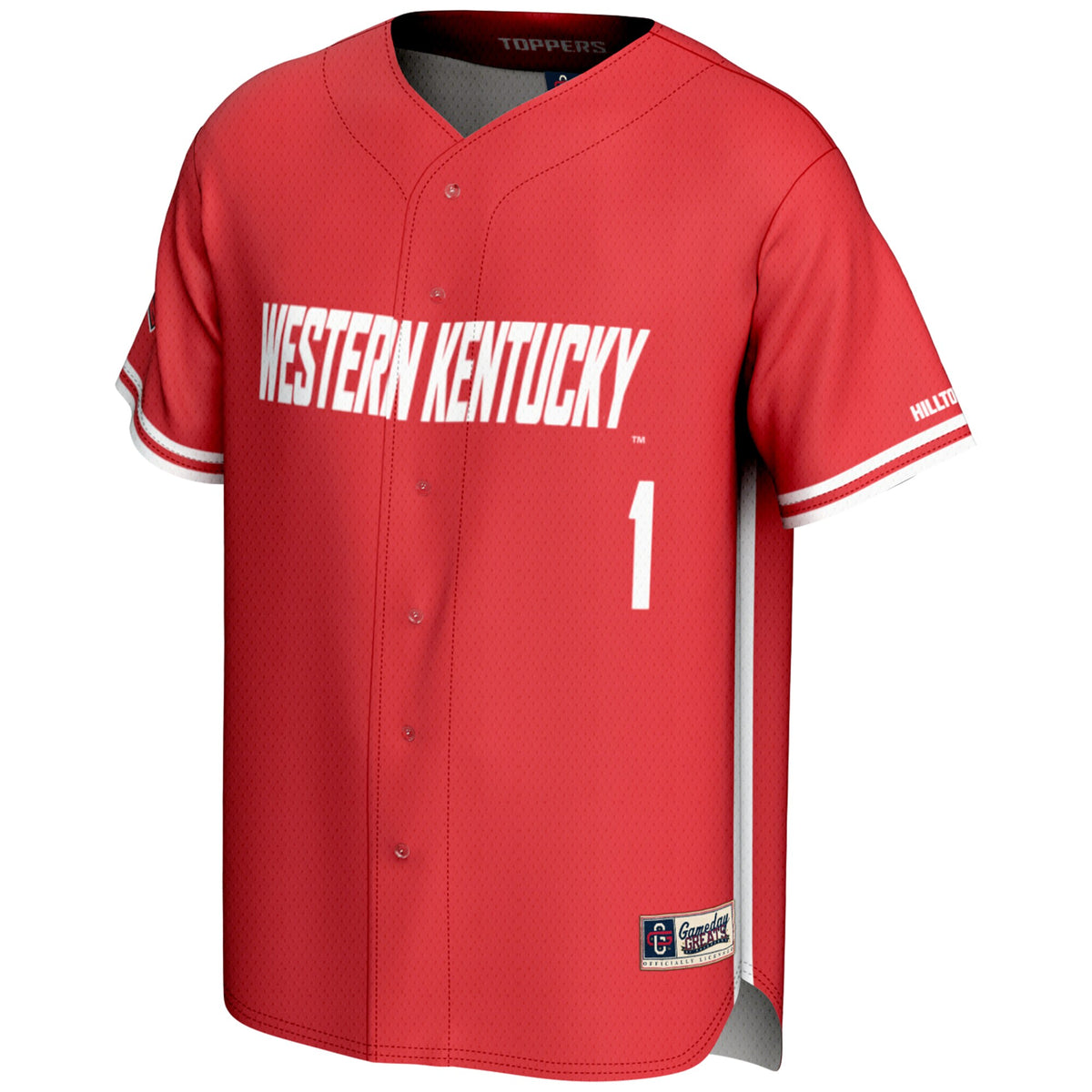 #1 Western Kentucky Hilltoppers GameDay Greats Lightweight Baseball Jersey - Red