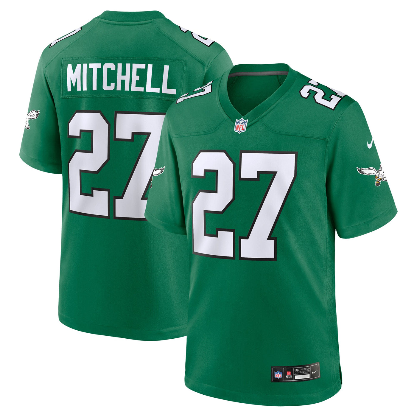 Philadelphia Eagles Quinyon Mitchell Nike Kelly Green Alternate Game Jersey