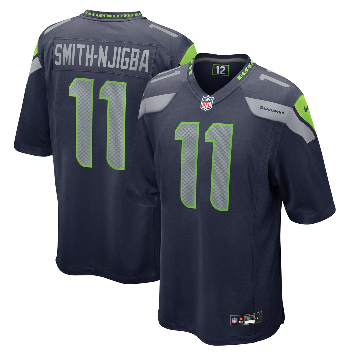 Seattle Seahawks Jaxon Smith-Njigba College Navy Game Jersey