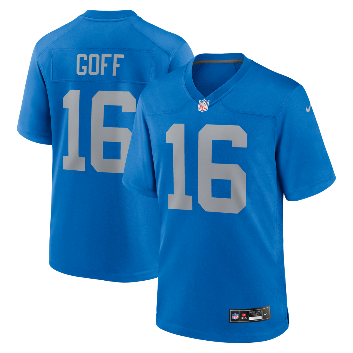 Detroit Lions Jared Goff Blue Alternate Game Jersey