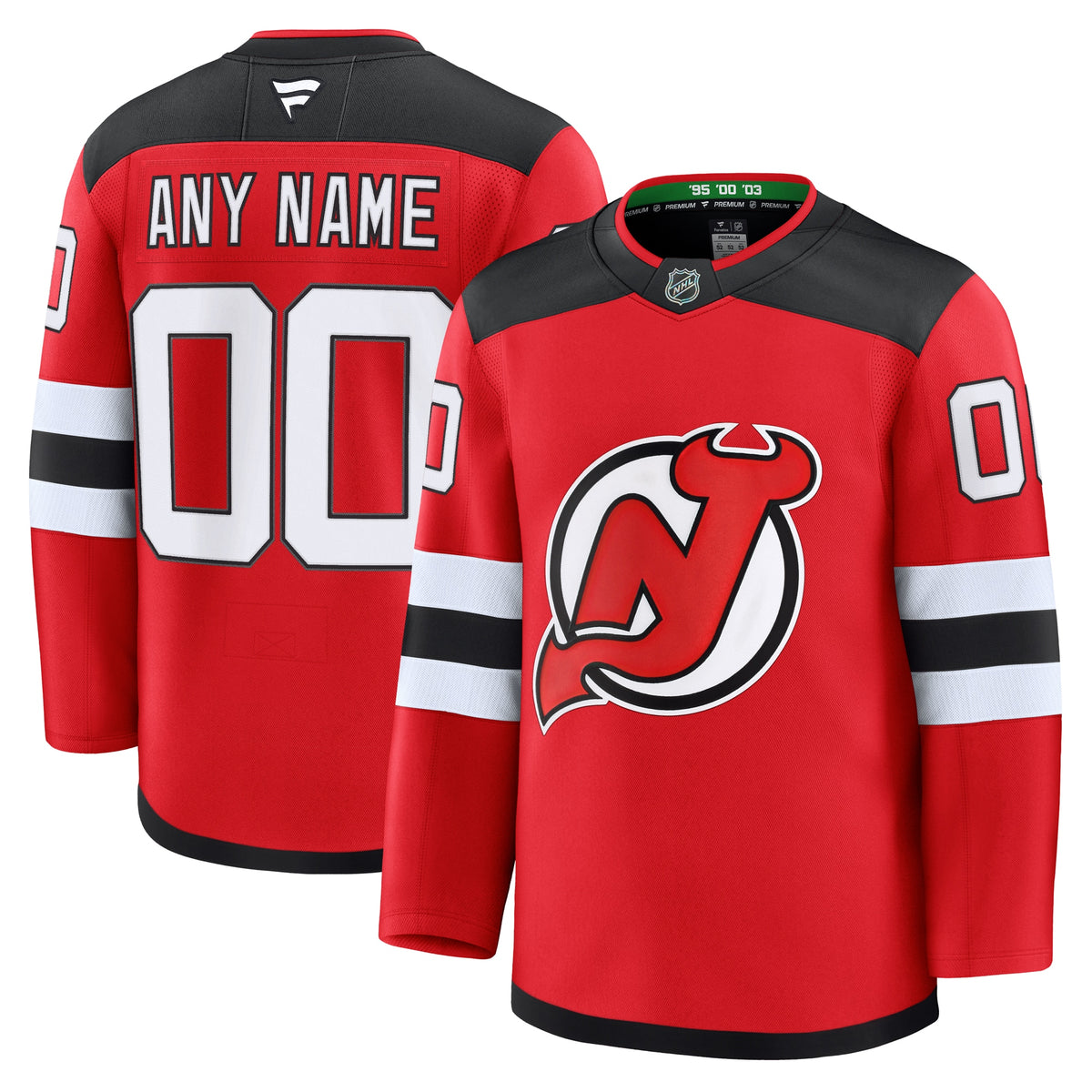 New Jersey Devils Fanatics Red Home Premium Custom Jersey