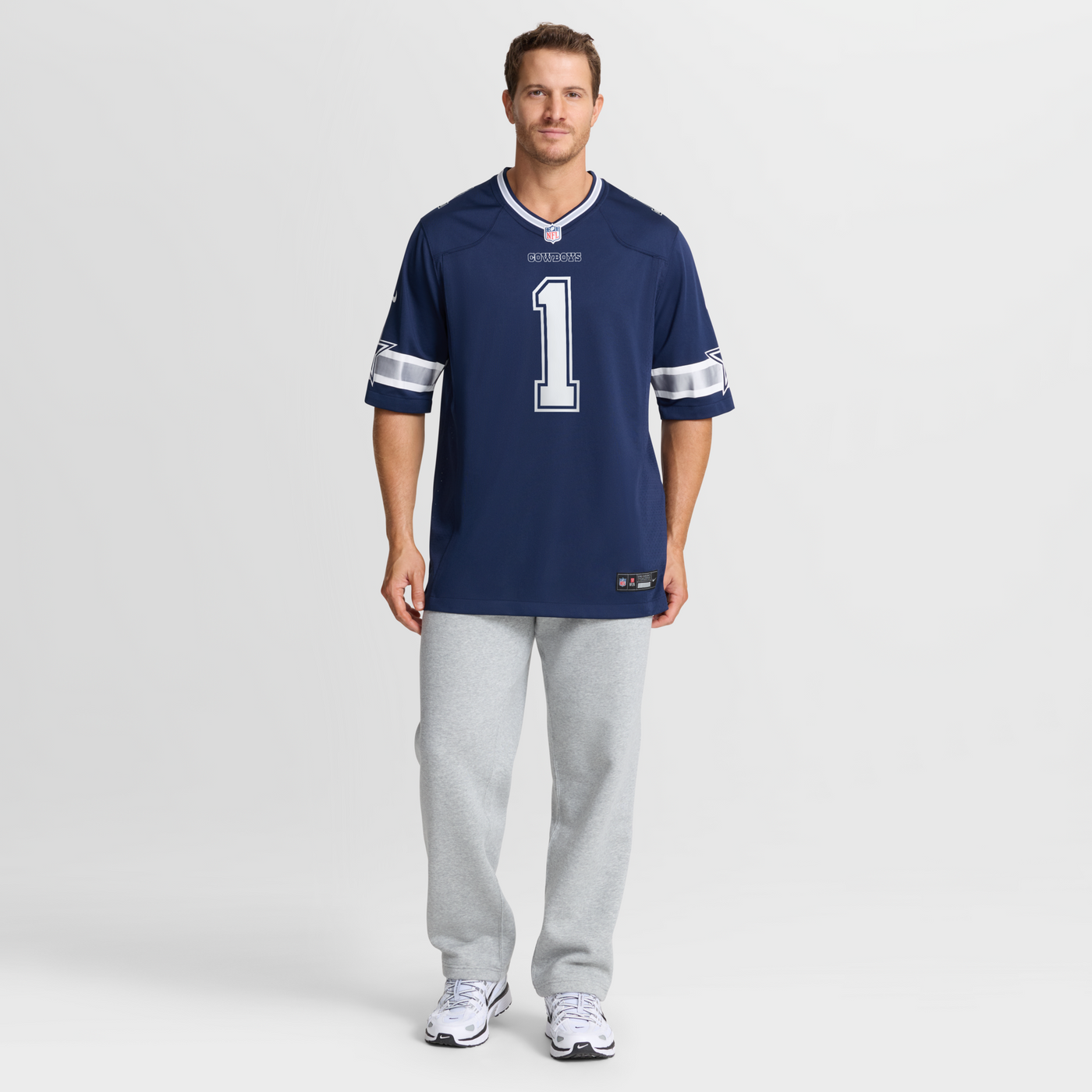 Dallas Cowboys Number 1 Dad Nike Navy Game Jersey