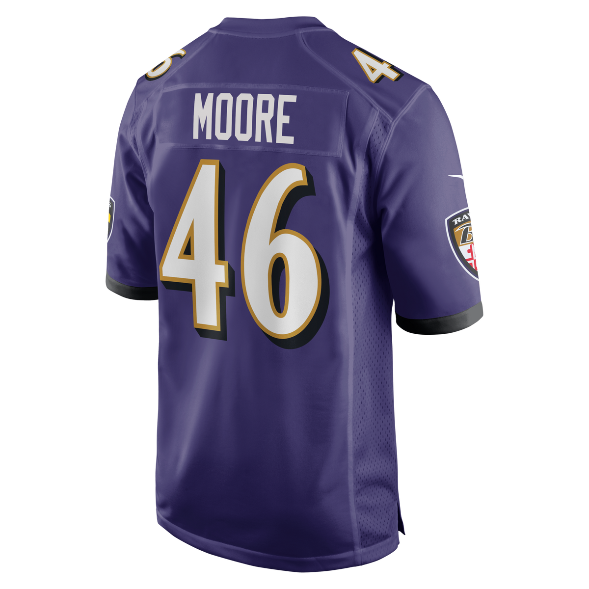 Baltimore Ravens Nick Moore Purple Game Jersey