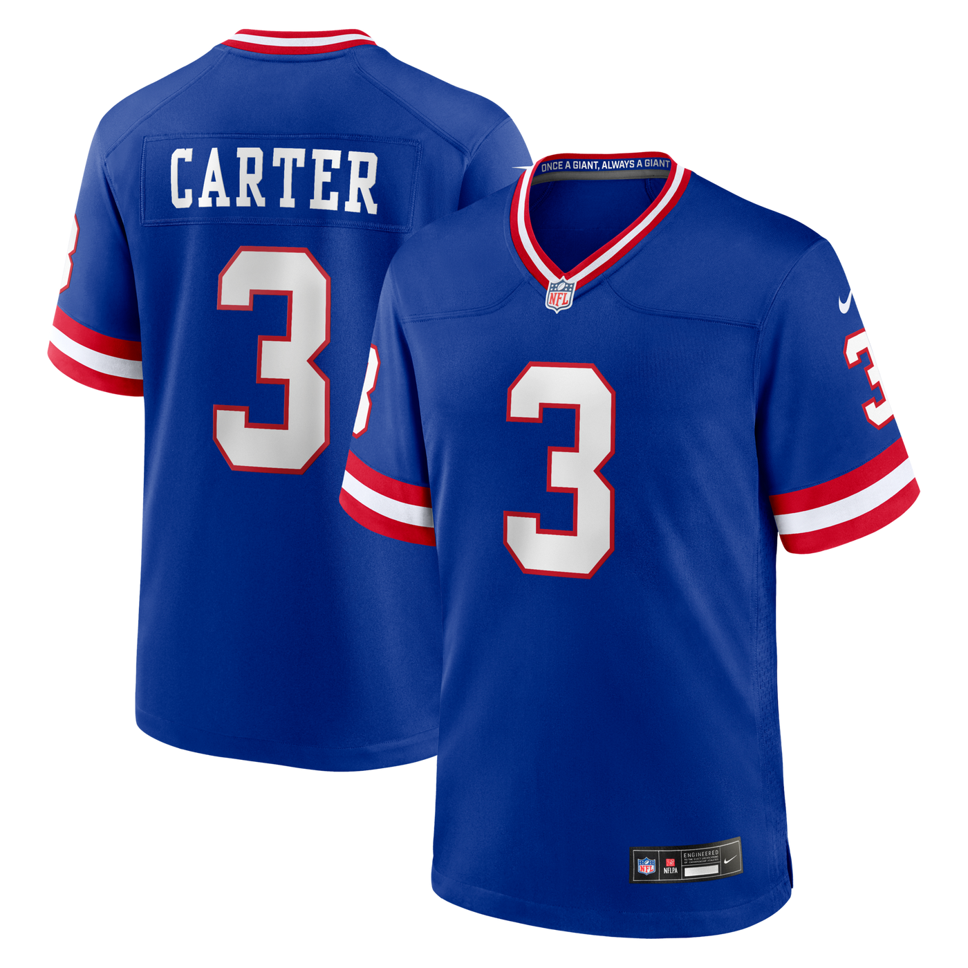 New York Giants Abdul Carter Nike Royal Alternate 2 Game Jersey