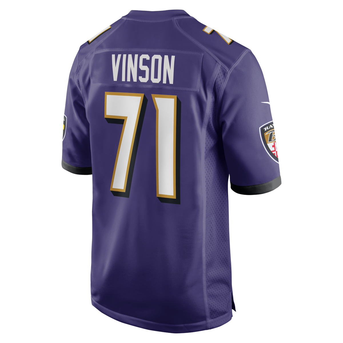 Baltimore Ravens Carson Vinson Purple Team Game Jersey